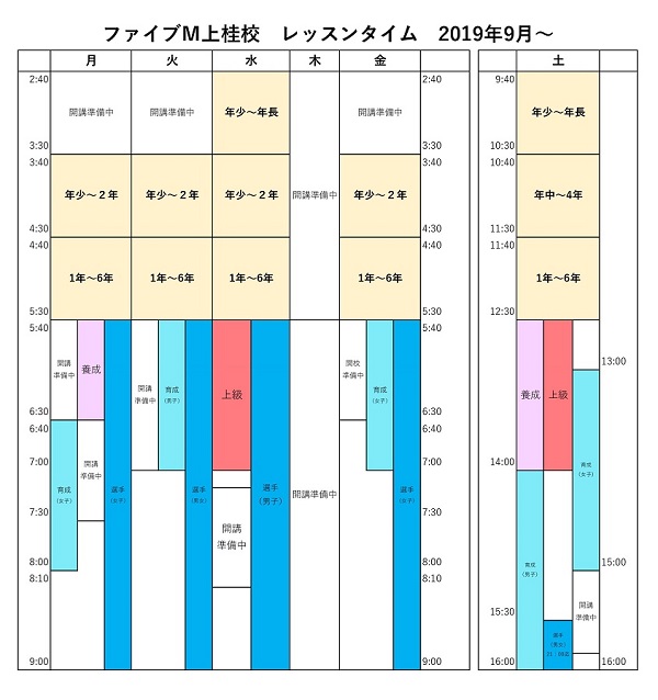 上桂校レッスンタイム