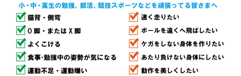 こんな悩みはありませんか？猫背・O脚・X脚・怪我をしない