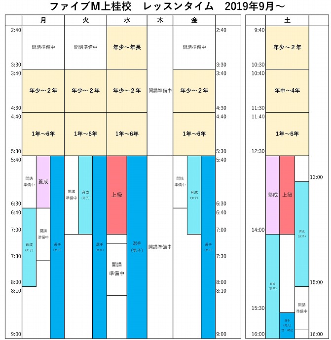 上桂校レッスンタイム